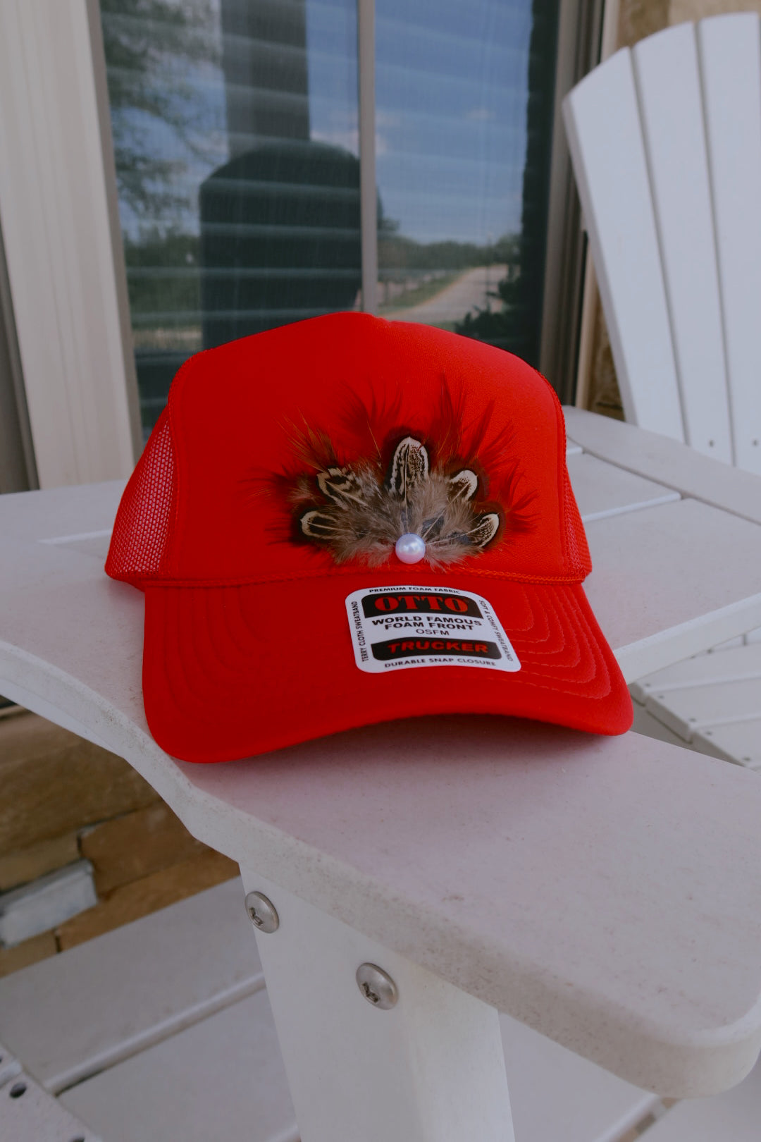 Red Feather Foam Trucker Hat