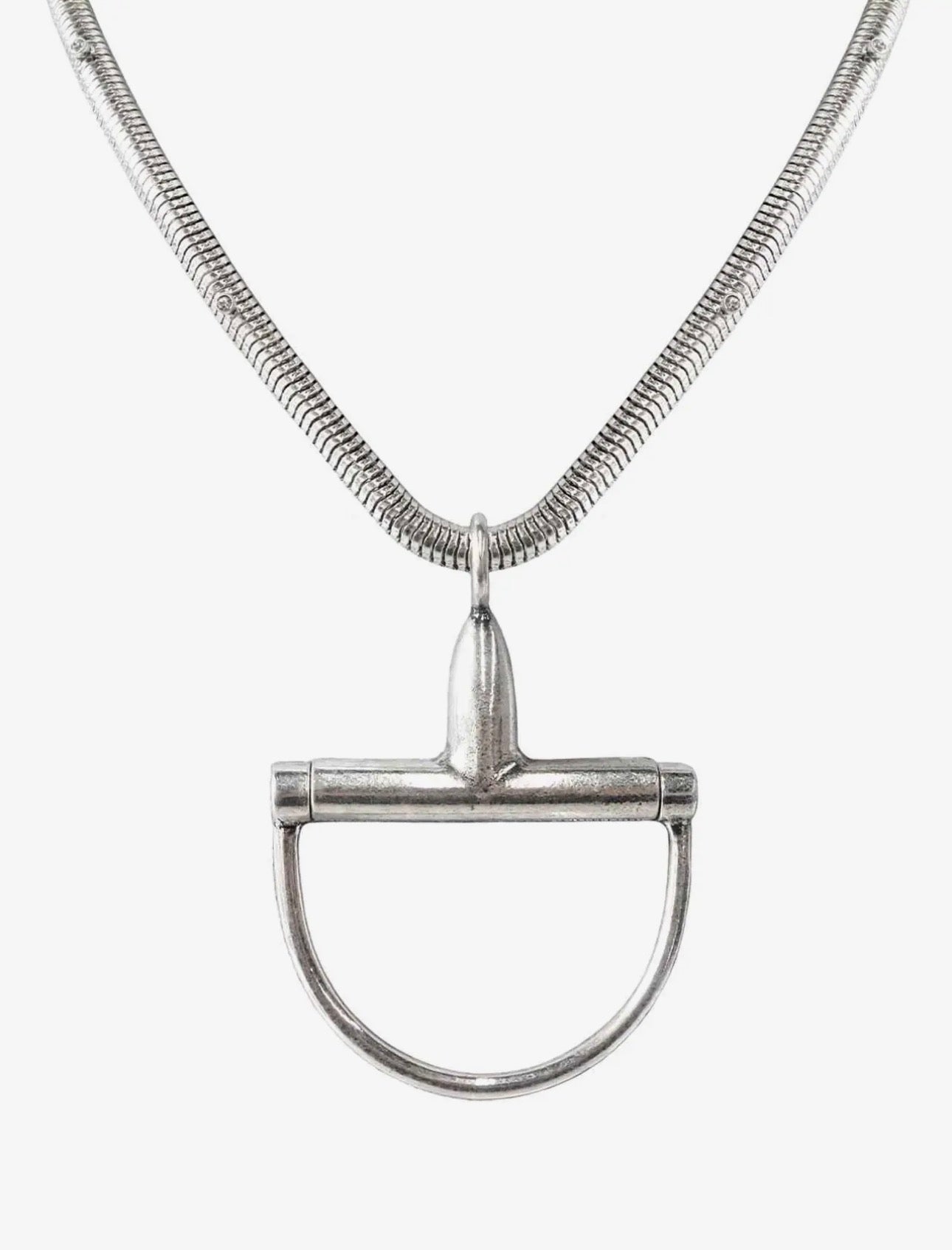 Silver Horse Bit Necklace