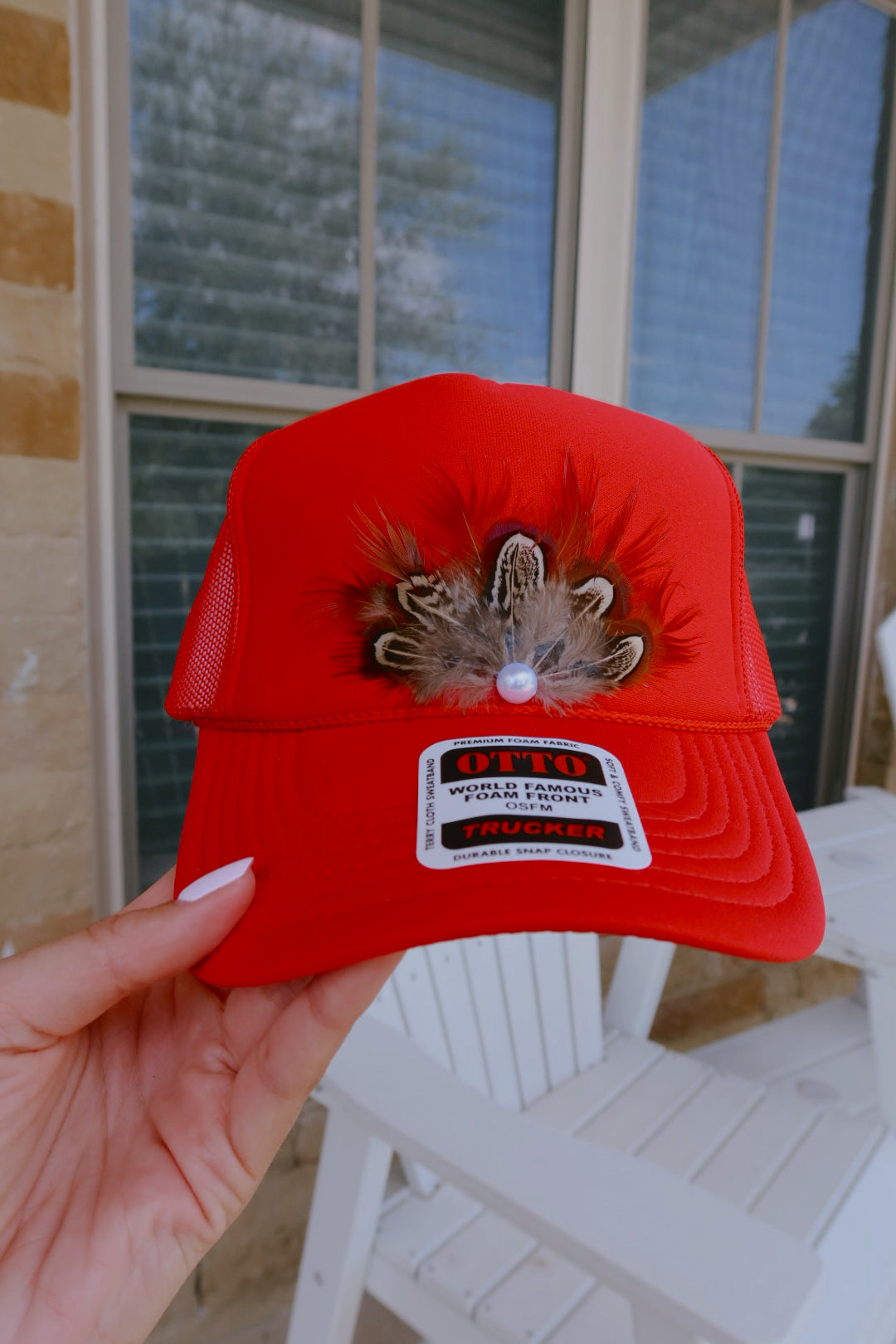 Red Feather Foam Trucker Hat