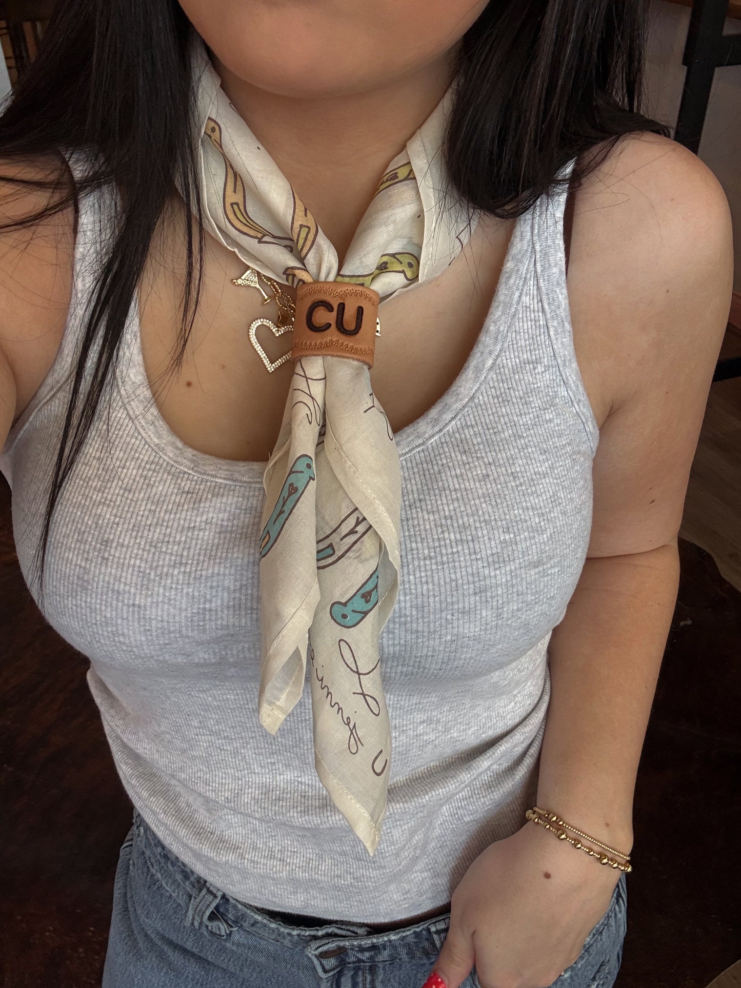 "Giddy Up" Cotton Voile Bandana – Lightweight Neck Scarf