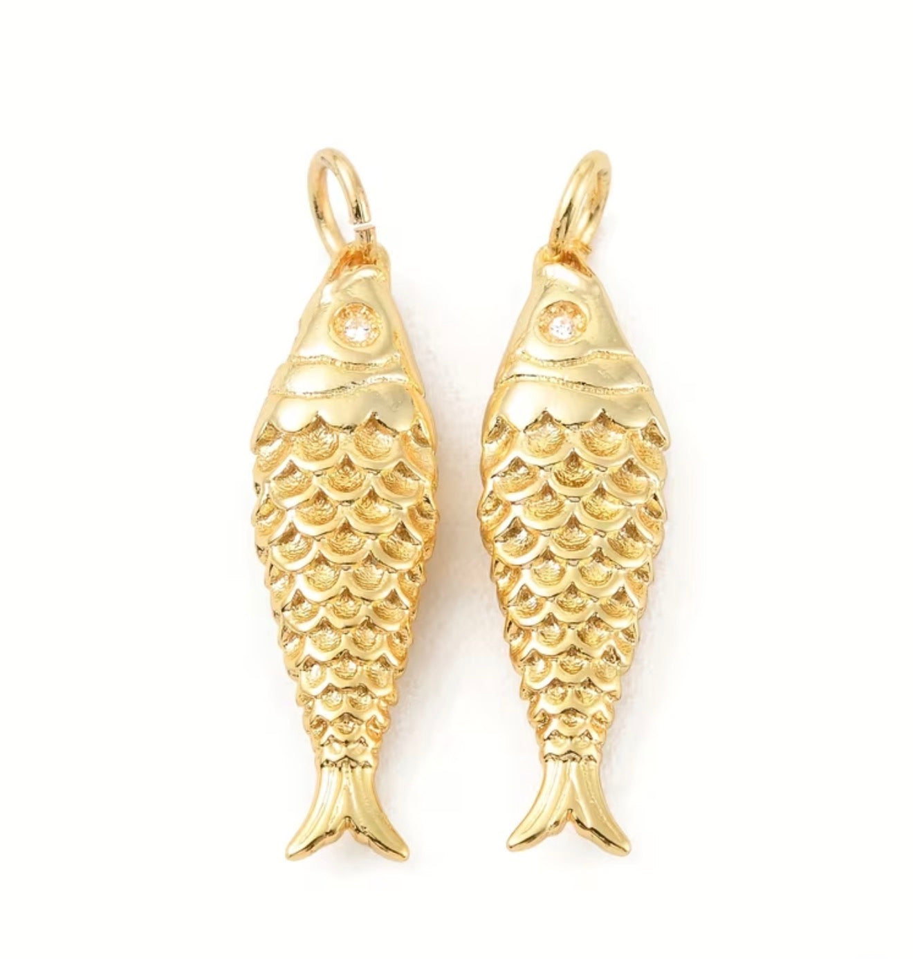 Gold Fish Charm - Medium