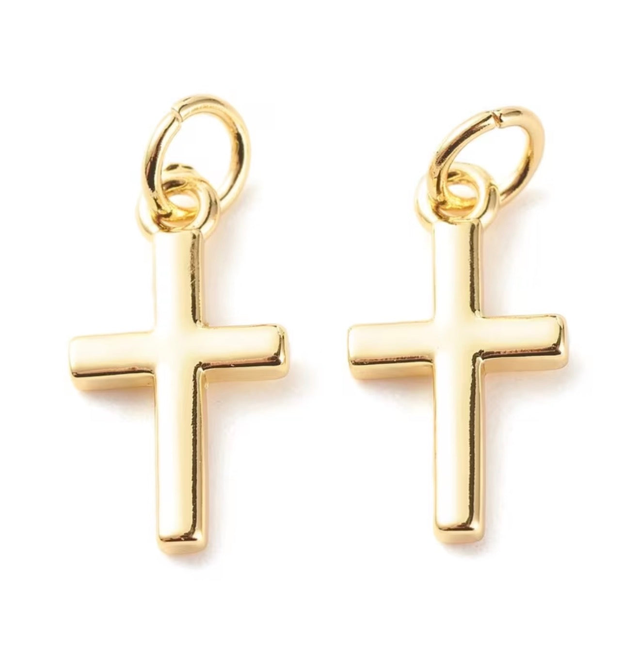 Gold Cross Charm - Small