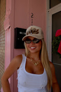 Tan Feather Foam Trucker Hat