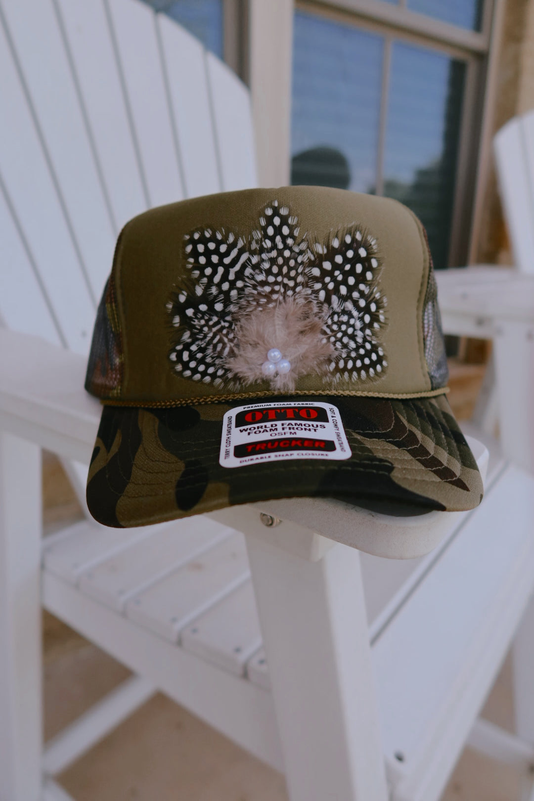 Camo Feather Foam Trucker Hat