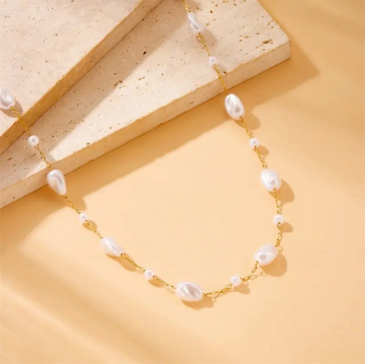 Pearl Necklace Non-Tarnish