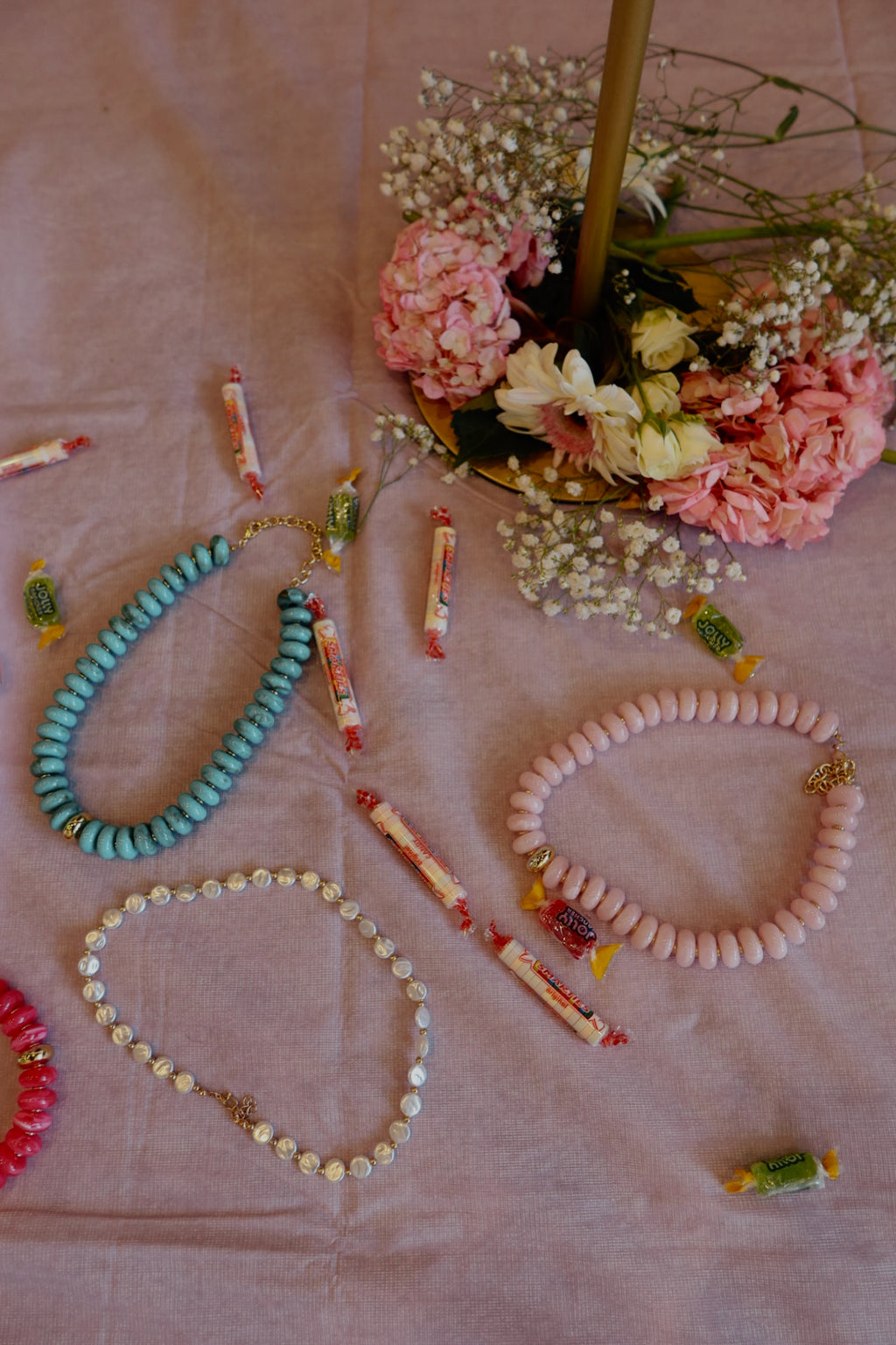 Turquoise Taffy Bubble Necklace