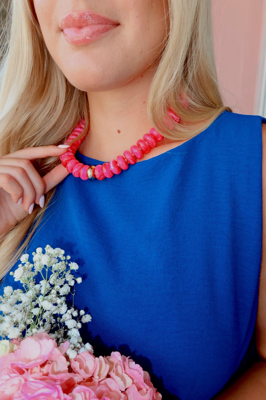 Pink Lollipop Bubble Necklace
