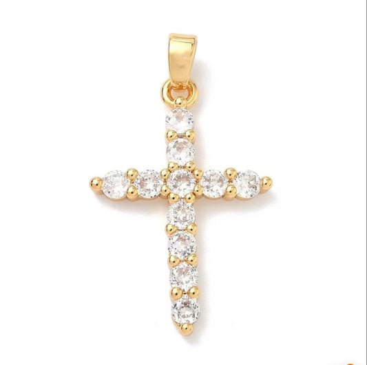 Diamond Cross Charm - Large