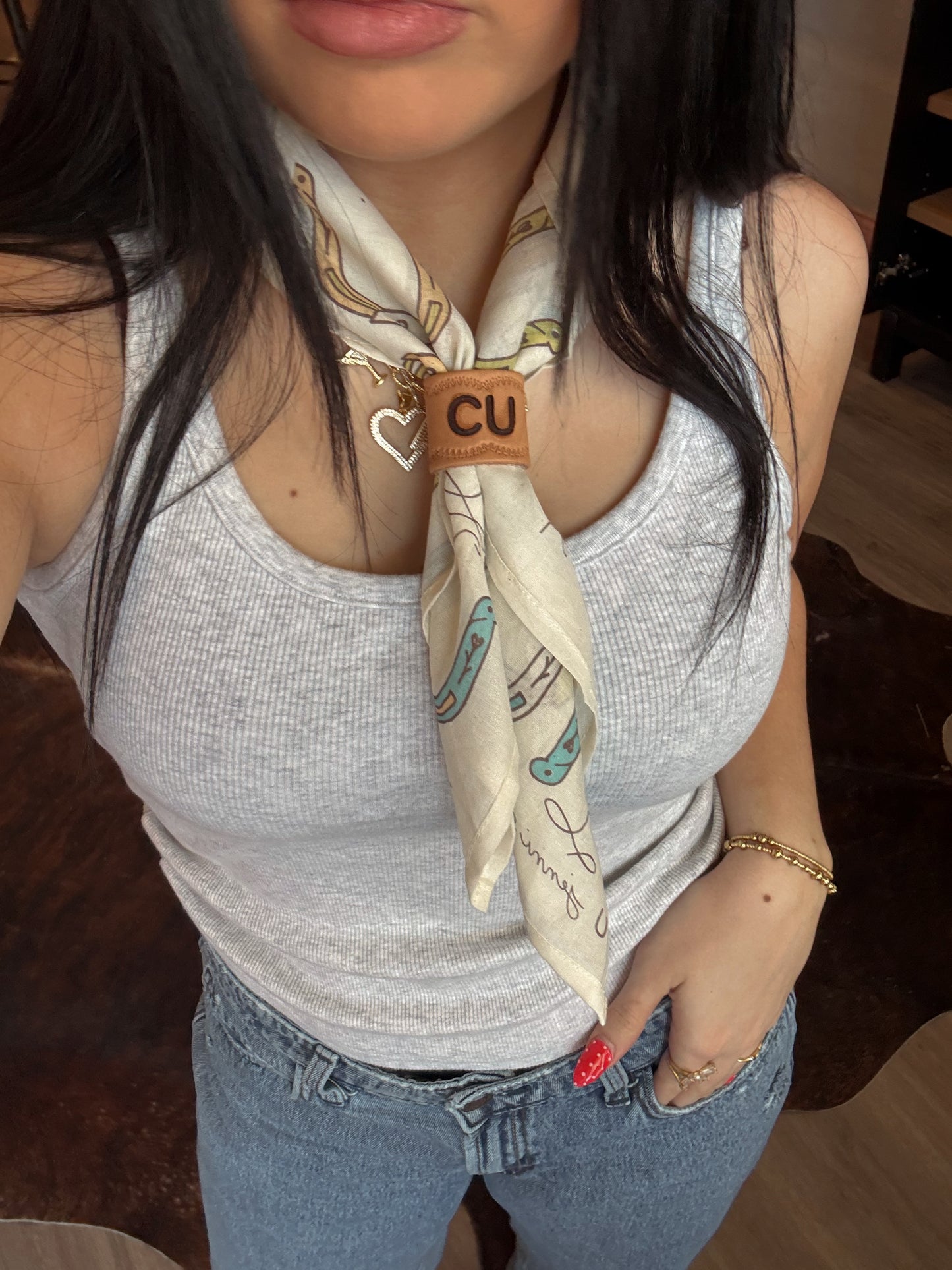 "Giddy Up" Cotton Voile Bandana – Lightweight Neck Scarf
