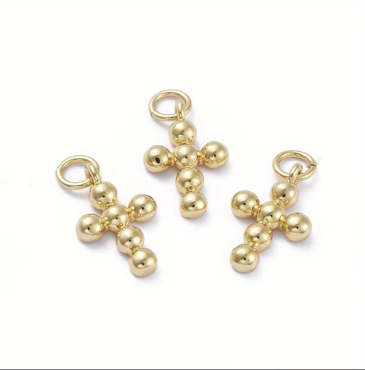 Gold Beaded Charm - Small