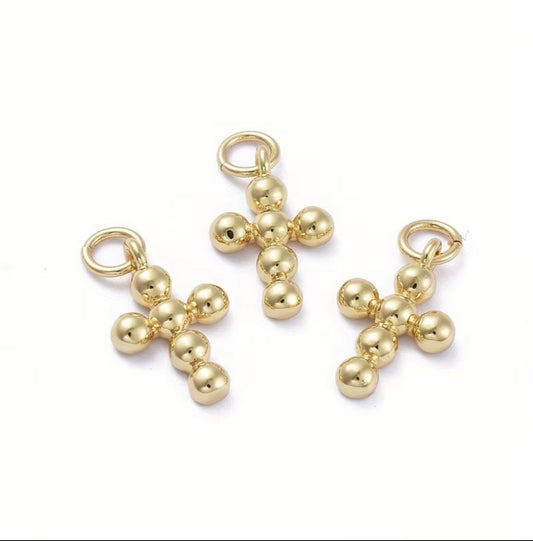 Gold Beaded Charm - Small