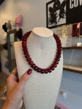 Maroon Beaded Necklace