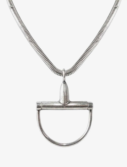 Silver Horse Bit Necklace