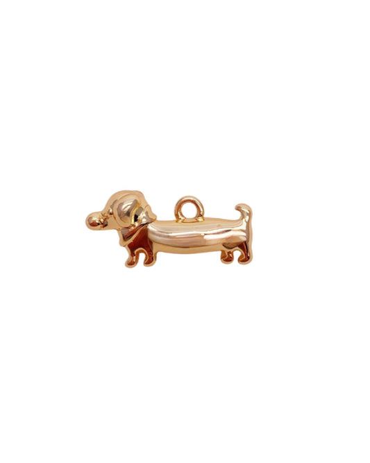 Gold Dog Charm - Small
