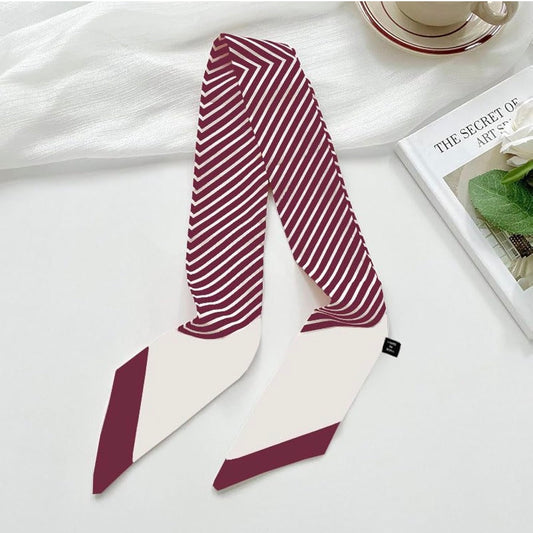 Maroon & White Striped Twilly