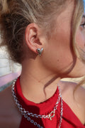 The Silver Sweetheart Stud Earrings