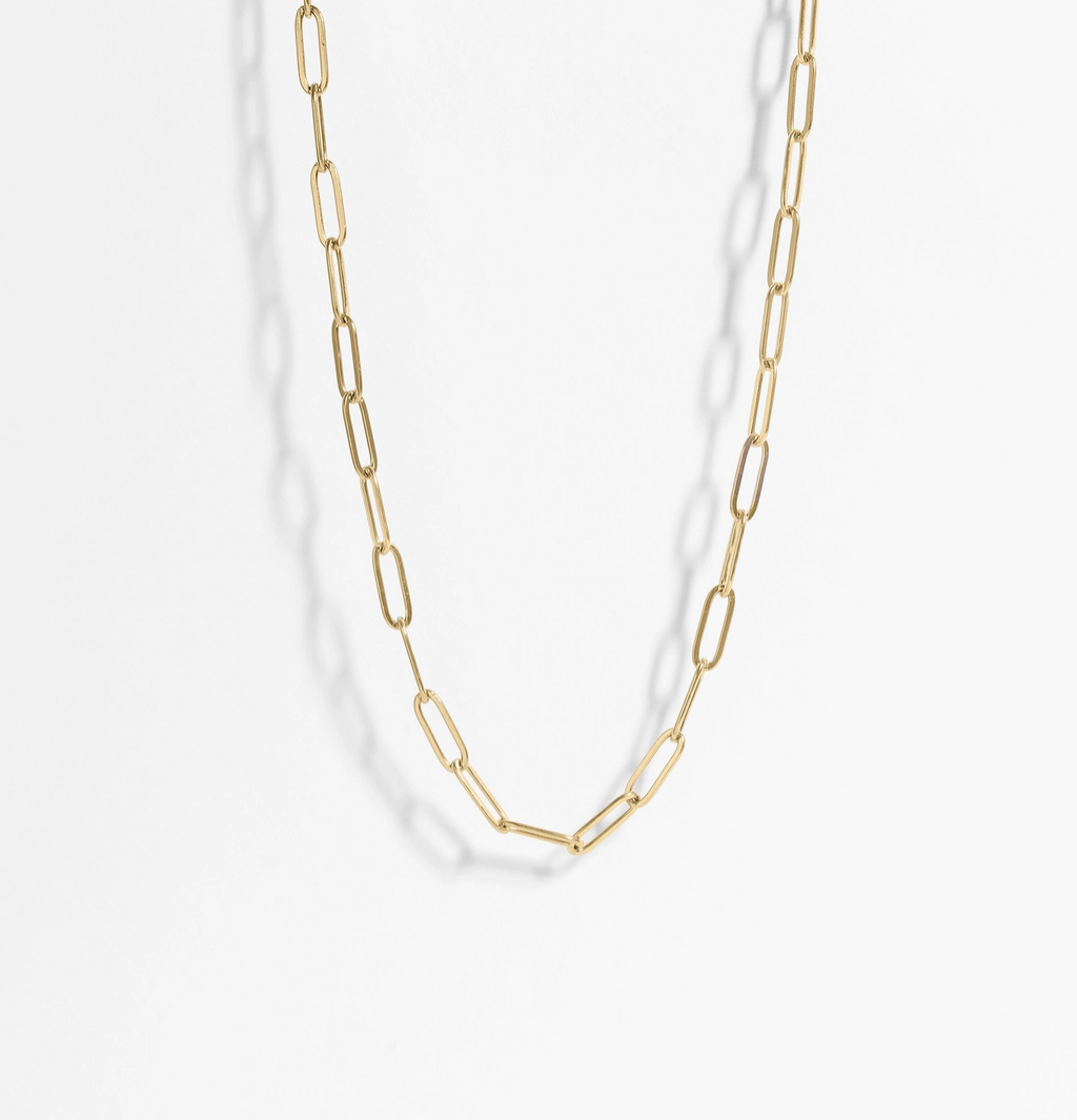 Gold Paperclip Necklace Chain
