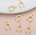 Gold Horseshoe Charm - Small
