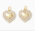 Gold Diamond Heart - Medium
