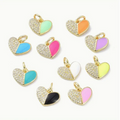 Half Gold Heart - Medium