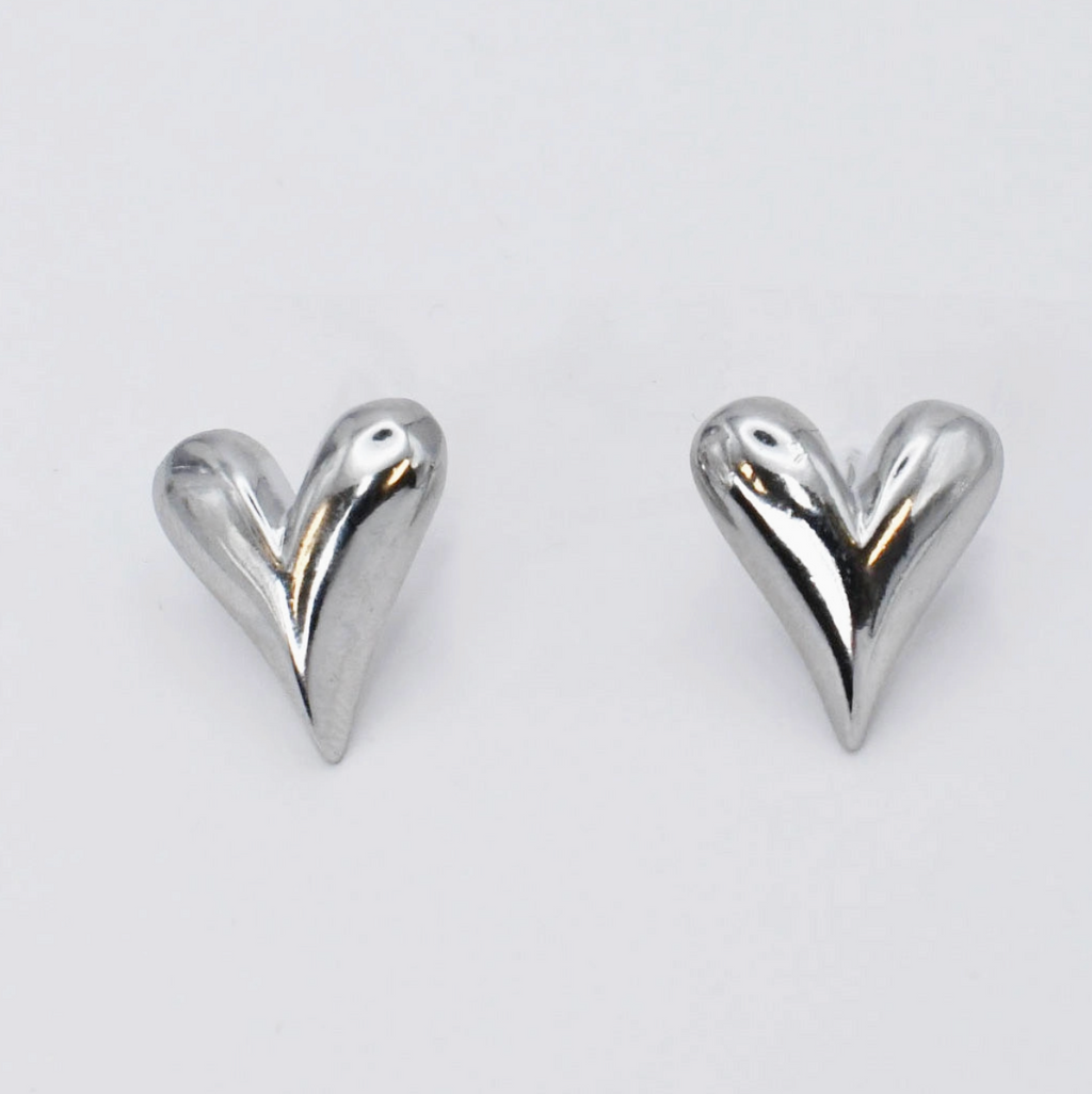 The Silver Sweetheart Stud Earrings