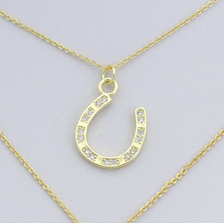 Gold Horseshoe Charm - Large
