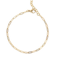 Gold Paperclip Bracelet Chain