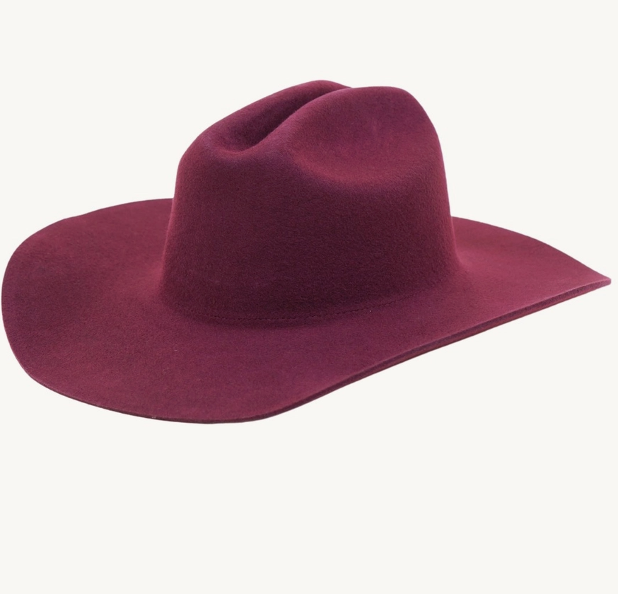 Maroon Felt Hat