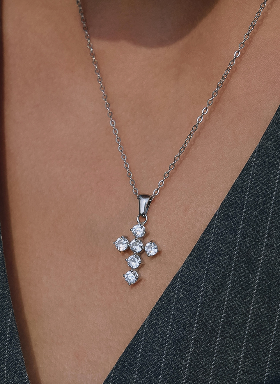Silver Midnight Prayer Necklace