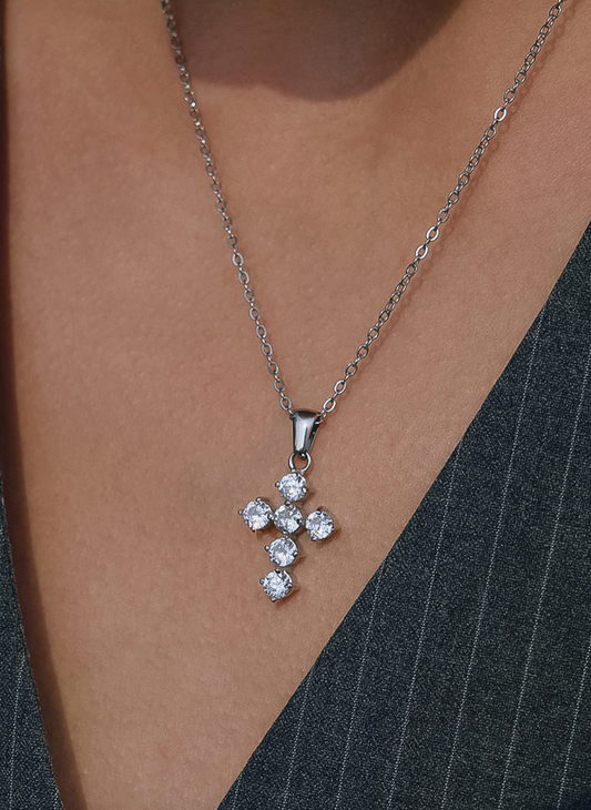 Silver Midnight Prayer Necklace