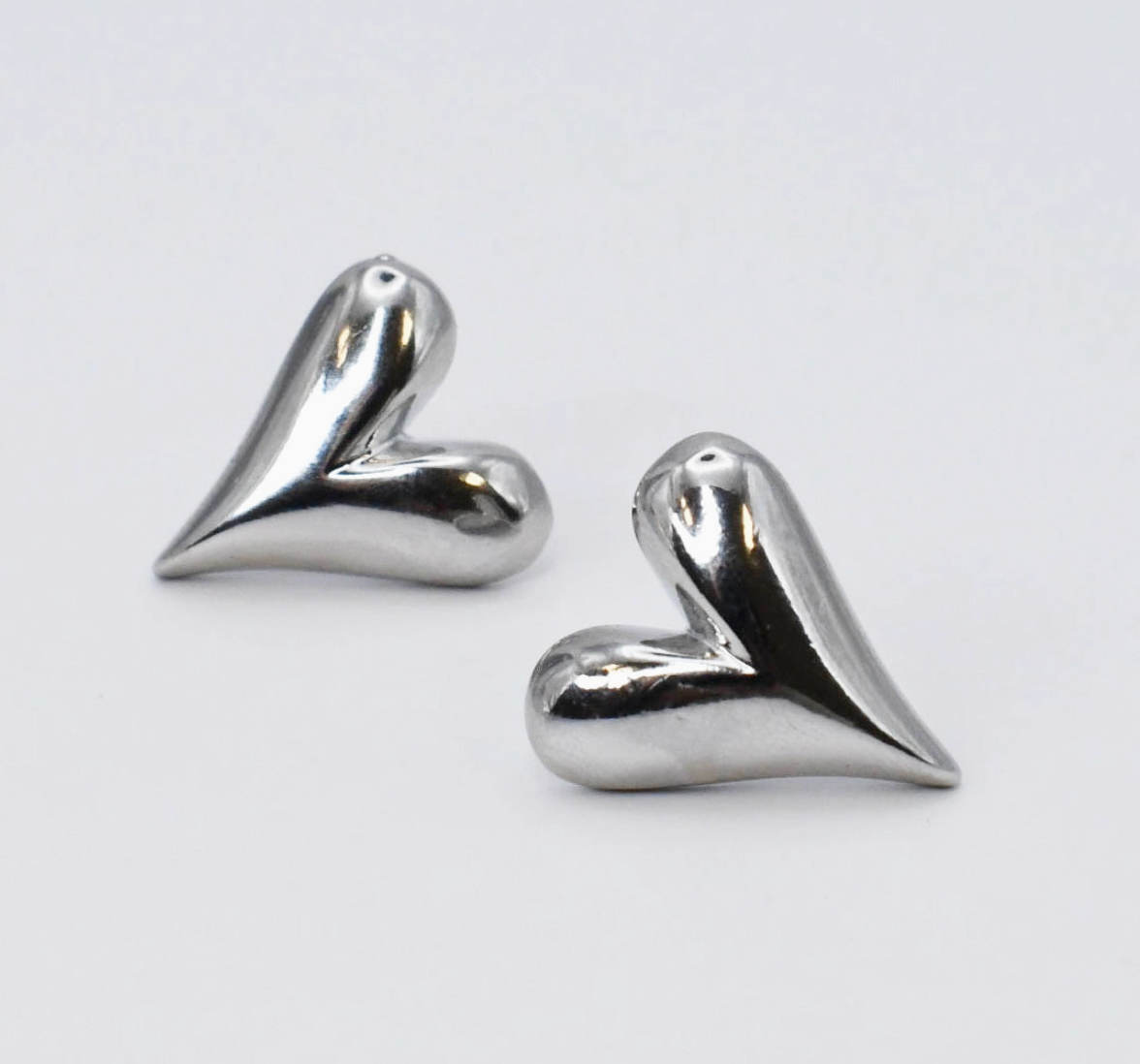The Silver Sweetheart Stud Earrings