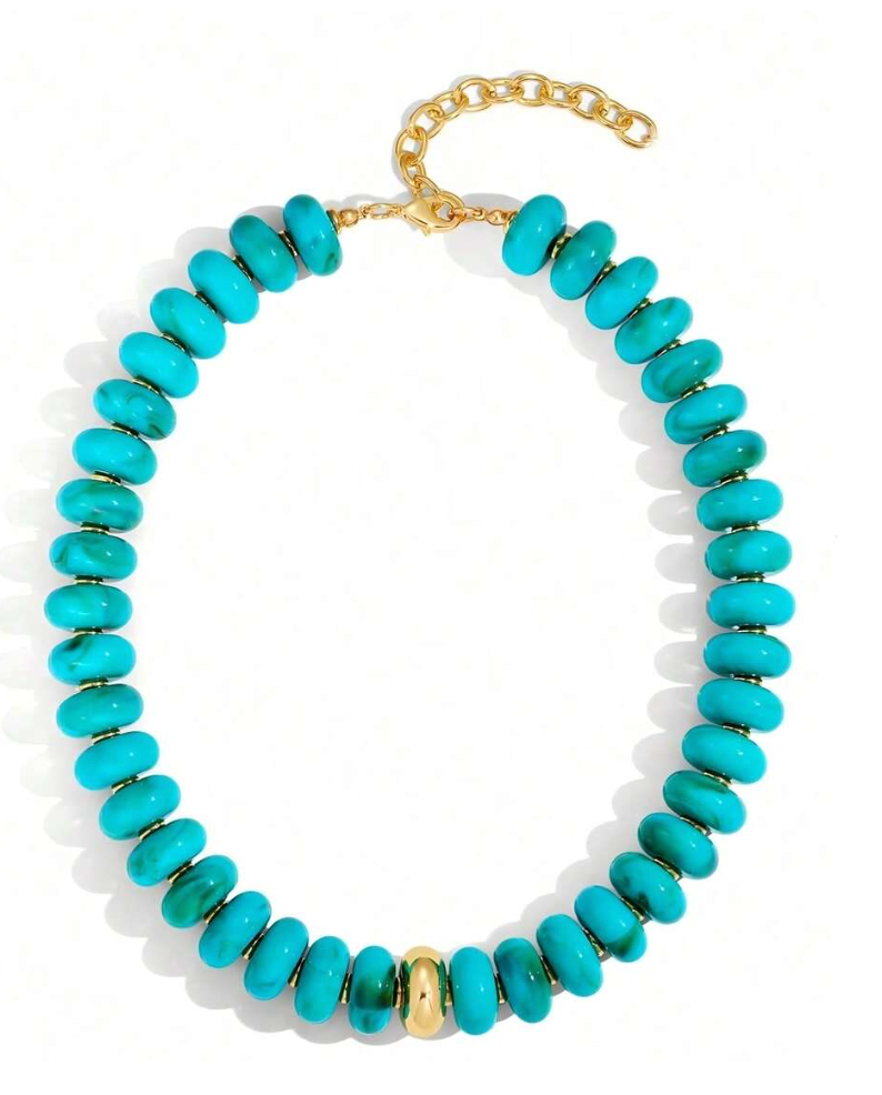 Turquoise Taffy Bubble Necklace